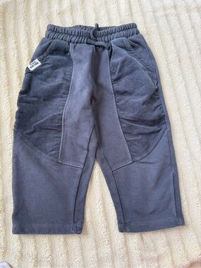 Zara Dark Gray Kids Jogger Pants with Panel Pockets